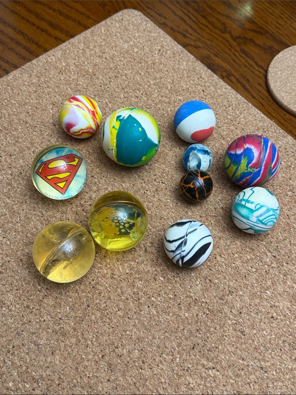 Bouncy Rubber Ball Multicolor Decorative Super Balls Swirl DC Comics Spider